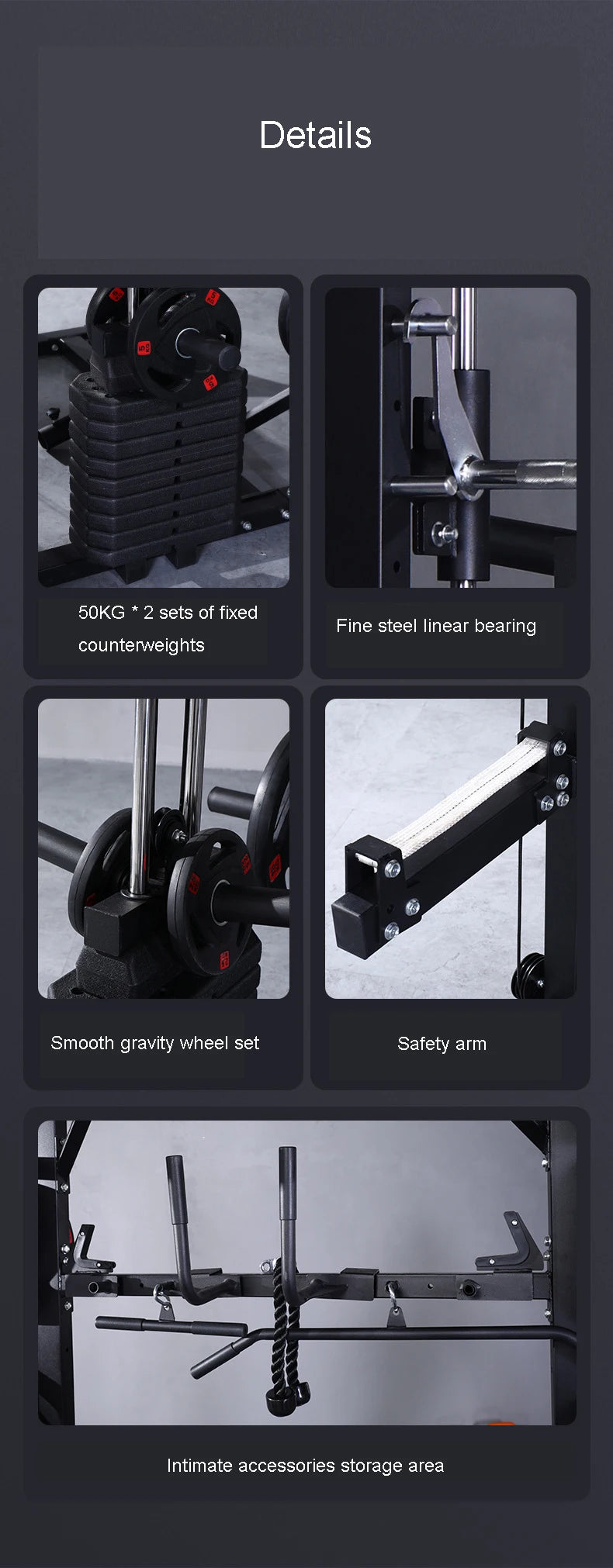 Smith Machine Comprehensive Training , Commercial Fitness Equipment, Squat and Push, Multi-functional Integrated Gantry