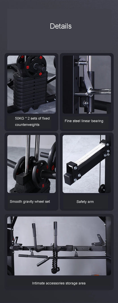 Smith Machine Comprehensive Training , Commercial Fitness Equipment, Squat and Push, Multi-functional Integrated Gantry