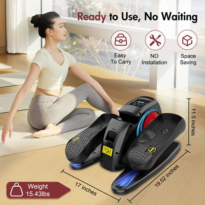 Electric Elliptical Machine Under Desk Pedal Exerciser Leg Home Fitness Small Multi-functional Silent Mini Trainer Portable