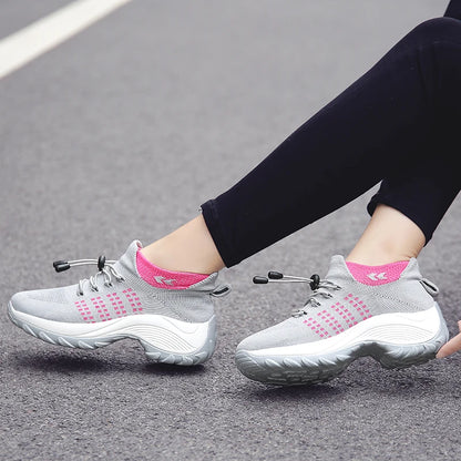 2024 Women Plus Size Shoes Summer Air Mesh Sport Aqua Shoes Outdoor Women's Quick Dry Water Shoes Sneakers Running Shoes 35-45