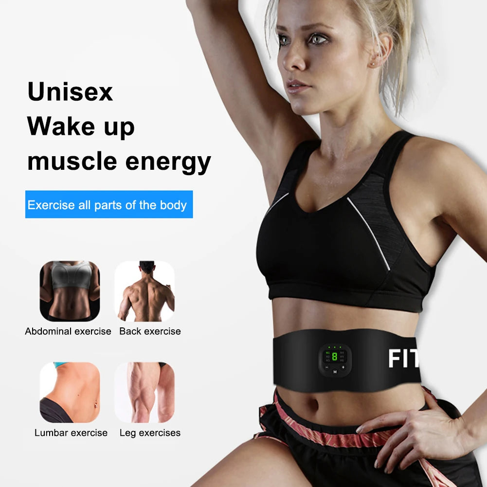 Slimming Belt Belly Weight Loss Abdominal Exercises Exercise Massager Body Shaping 19 Modes Rechargeable Gym Fitness Equiment