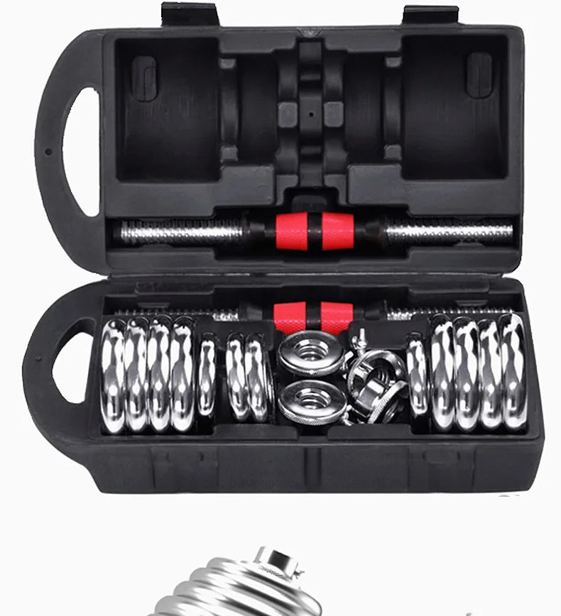Electroplated dumbbell fitness adjustable dumbbell suit for men and women home exercise equipment.