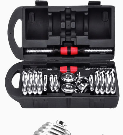 Electroplated dumbbell fitness adjustable dumbbell suit for men and women home exercise equipment.