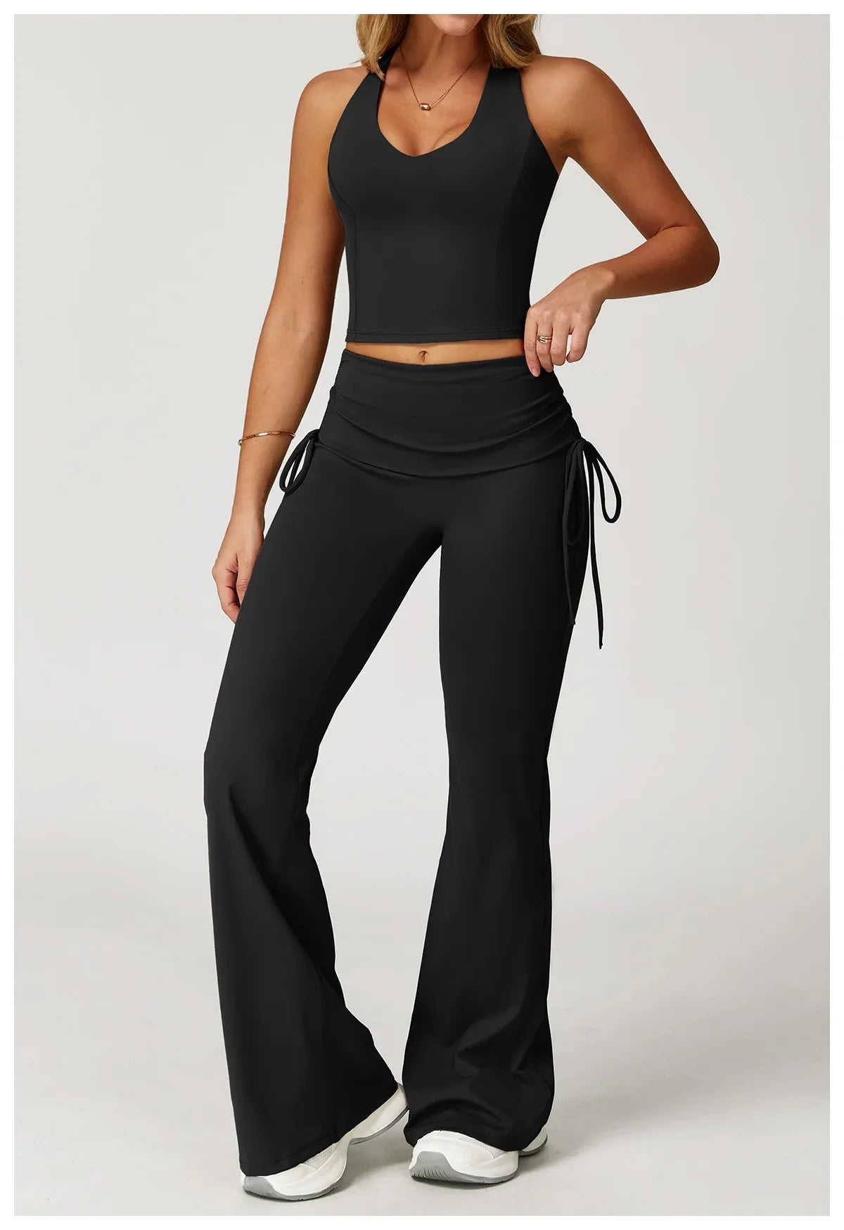Women Tracksuit Gym Sports Suits 2 Pieces Yoga Set Fitness Vest Top Push Up Workout Clothes Female Athletic Leggings Sportswear