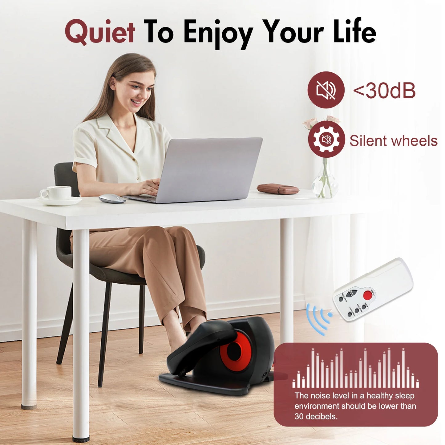 Electric Elliptical Machine Under Desk Pedal Exerciser Leg Home Fitness Small Multi-functional Silent Mini Trainer Portable