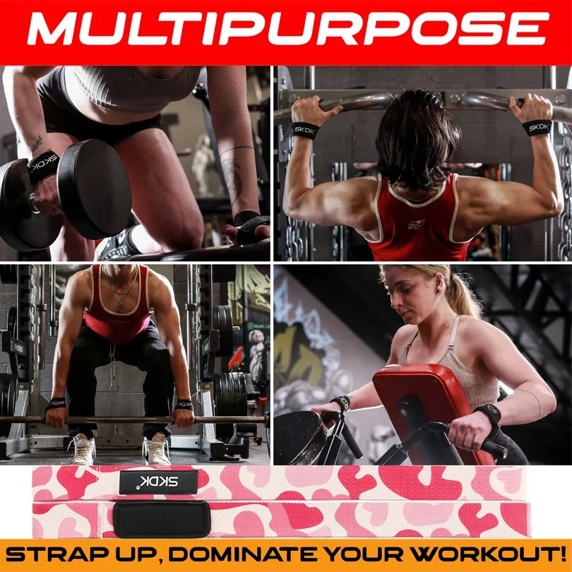 Weightlifting Straps Gym Barbell Dumbbell Workout Lifting Hand Grips Band Crossfit Fitness Equipment Wrist Wrap Lift Training