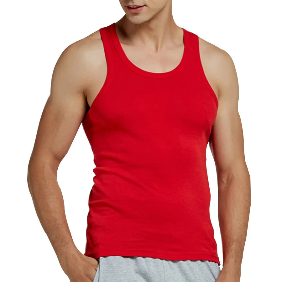 Men’s Cotton Tank Top – Sleeveless Gym Vest