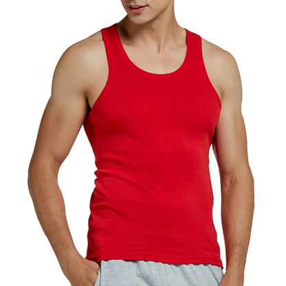 Men’s Cotton Tank Top – Sleeveless Gym Vest
