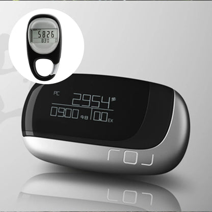 Pedometer Running Step Counter Clip Keychain for Accurate Fitness Tracking Full Screen Display Random Color Senior