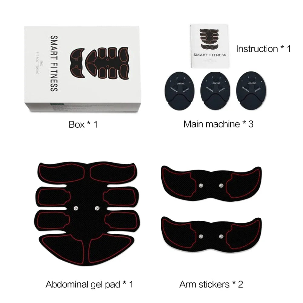 Wireless EMS Abdominal Muscle Stimulator Buttock Hip Trainer Waist Arm Leg Body Smart Slimming Massager Unisex Fitness Equiment