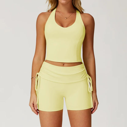 Women Tracksuit Gym Sports Suits 2 Pieces Yoga Set Fitness Vest Top Push Up Workout Clothes Female Athletic Leggings Sportswear
