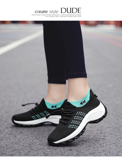 2024 Women Plus Size Shoes Summer Air Mesh Sport Aqua Shoes Outdoor Women's Quick Dry Water Shoes Sneakers Running Shoes 35-45