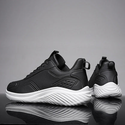Leather Cushioned Sports Shoes For Men's Lightweight Casual Running Shoes For Autumn And Winter Men's Shoes Versatile And Trendy