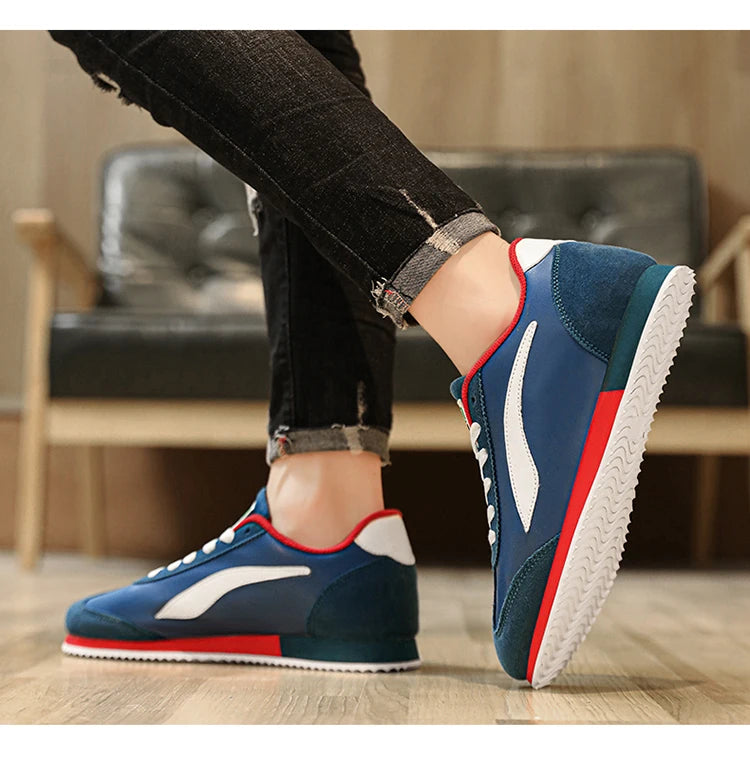 Hot sale Blue Mens Fashion Sneakers Classic Leather Sport Shoes For Men Trainers Designer Athletic Sneakers Male Running Shoes