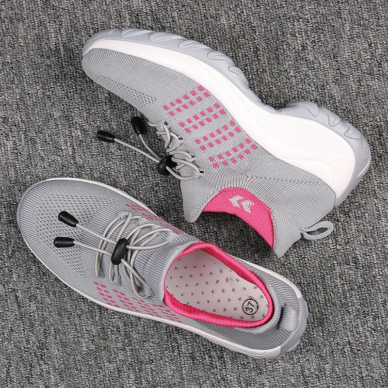 2024 Women Plus Size Shoes Summer Air Mesh Sport Aqua Shoes Outdoor Women's Quick Dry Water Shoes Sneakers Running Shoes 35-45