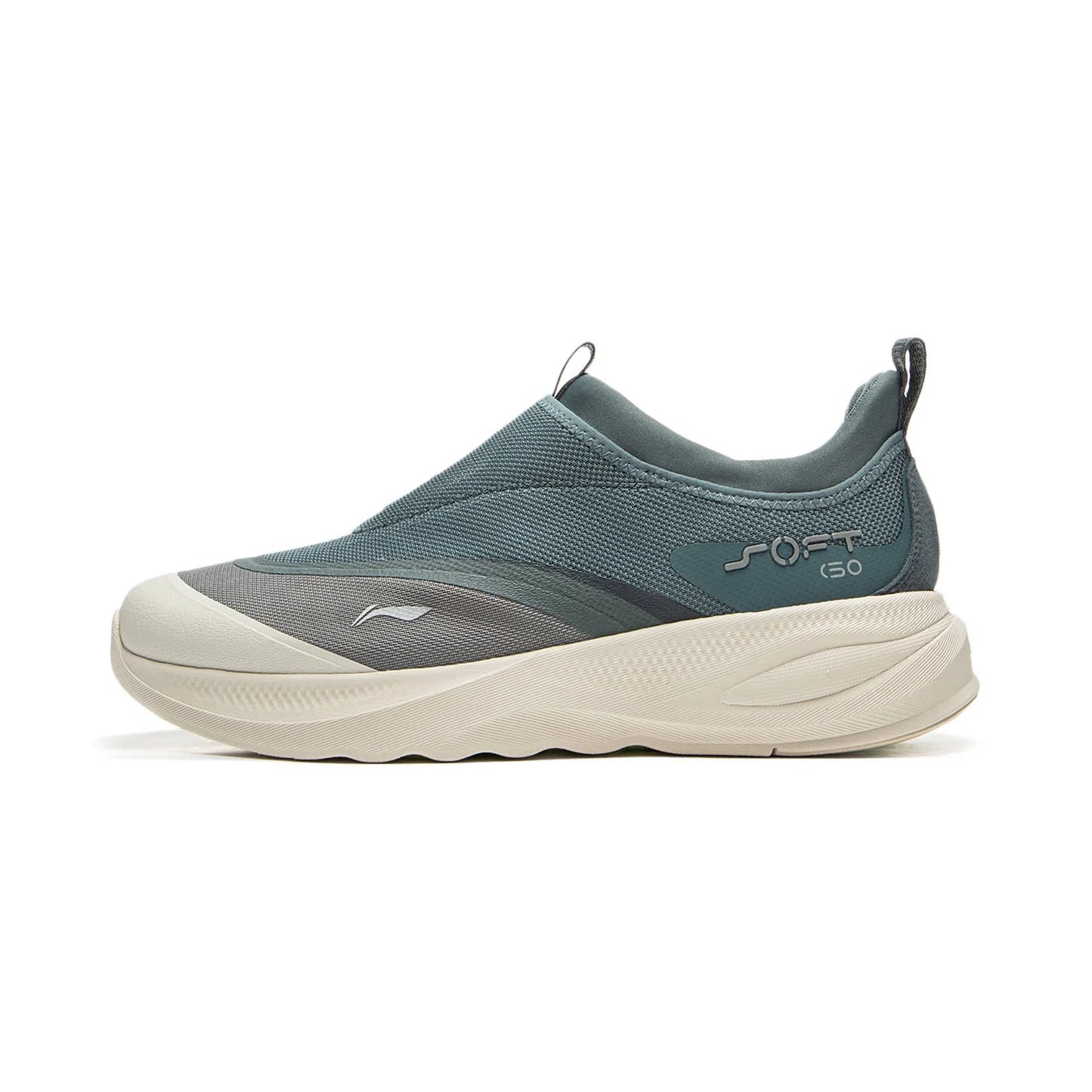 Li-Ning Men SOFT GO 2 Walking Shoes COMFOAM Slip-on Soft Thick Heel LiNing Comfortable Wearable Sports Casual Shoes AGLV005