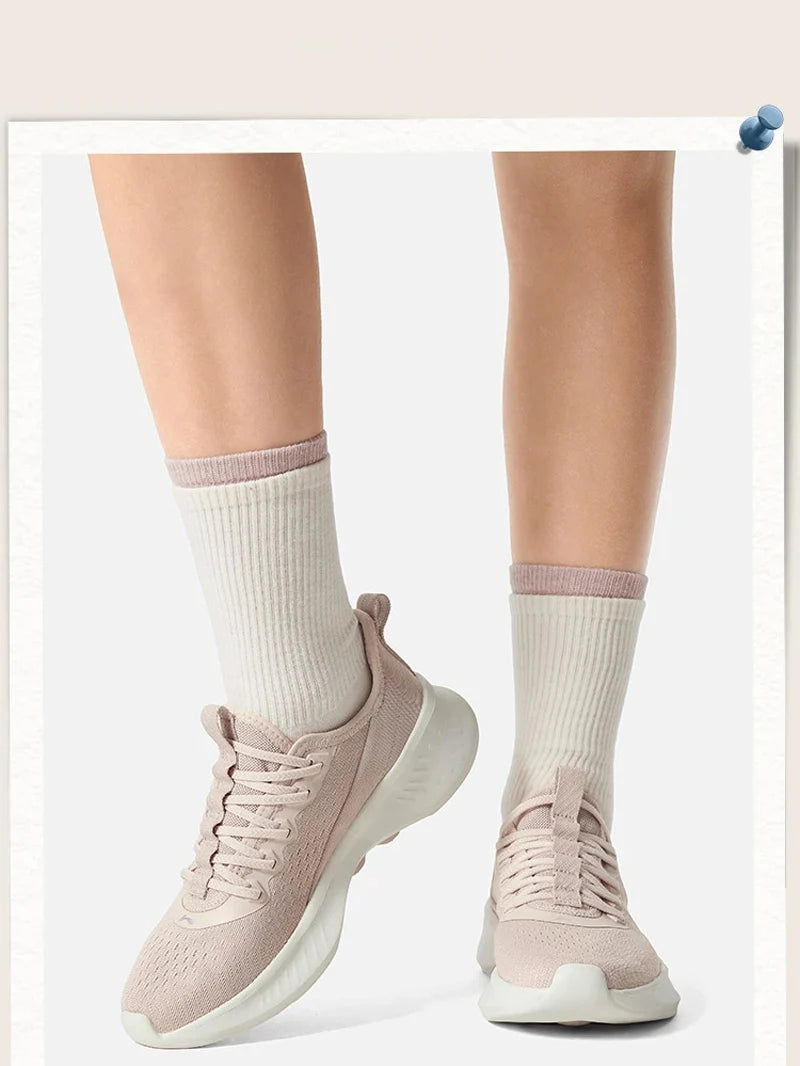 Li-Ning Women SOFT ESSENTIAL V2 Slip-on Casual Walking Shoes Cushion Flexible LiNing Comfortable Sports Sneakers AGLV022