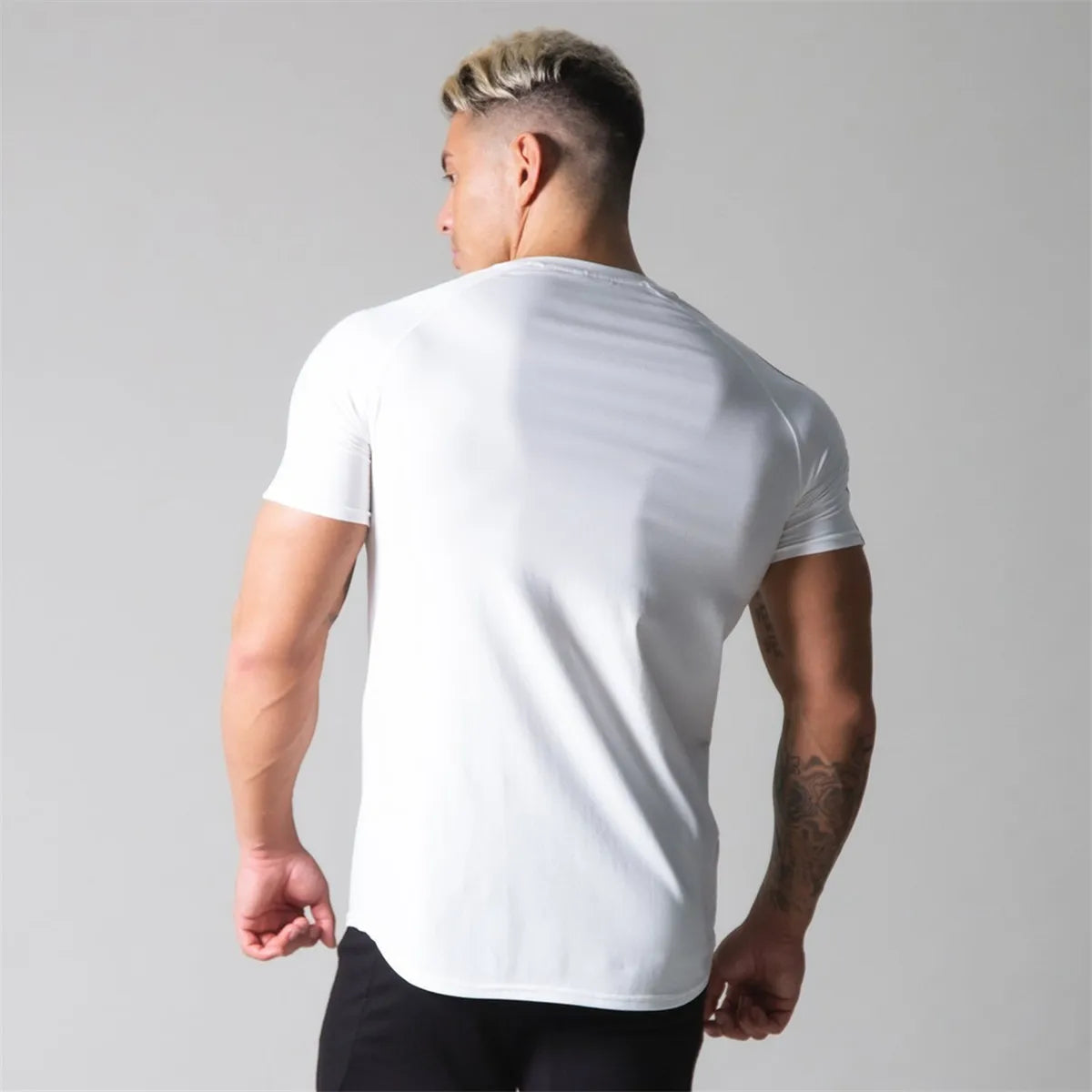 Red Men’s Gym T-Shirt – Short Sleeve, Cotton