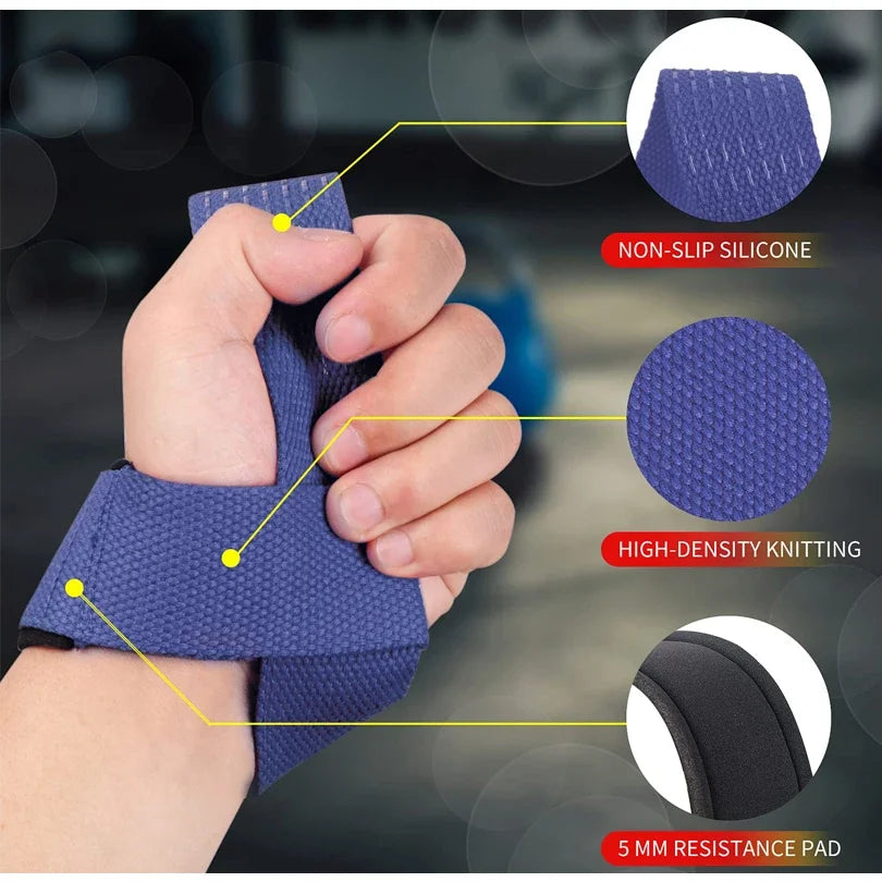 Weightlifting Straps Gym Barbell Dumbbell Workout Lifting Hand Grips Band Crossfit Fitness Equipment Wrist Wrap Lift Training