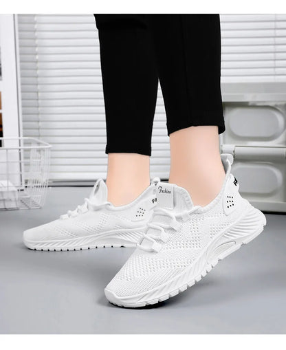 2025 Women's Shoes Summer Women's Shoes Flying woven casual shoes Comfortable breathable women's sneakers