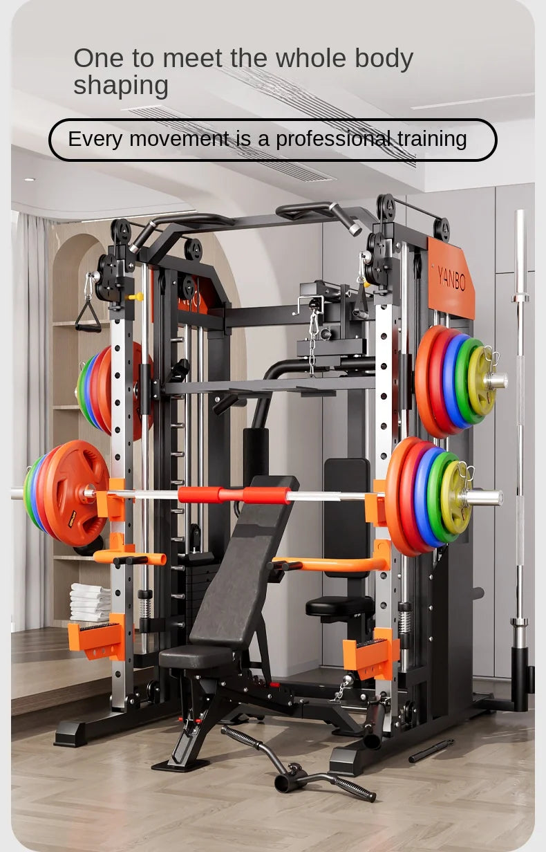Longmen Frame Equipment, Home Smith Machine, Squat Bench, Multi-functional Fitness Equipment, Comprehensive Training Device