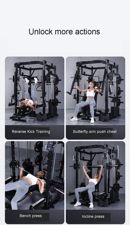 Smith Machine Comprehensive Training , Commercial Fitness Equipment, Squat and Push, Multi-functional Integrated Gantry