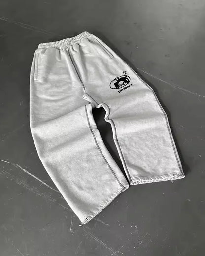 Embroidery Streetwear Men Clothing Fashion Hip Hop Men Pants Sweatpants Loose Casual Y2K Zipper Hip Joggers Men Trousers