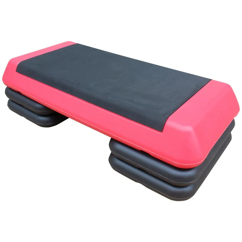 Adjustable Workout Aerobic Stepper in Fitness & Exercise Step Platform Trainer with 4 Risers