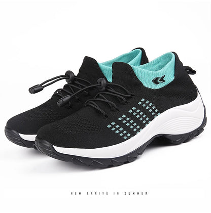 2024 Women Plus Size Shoes Summer Air Mesh Sport Aqua Shoes Outdoor Women's Quick Dry Water Shoes Sneakers Running Shoes 35-45