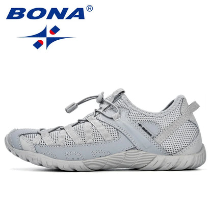 BONA 2023 New Popular Style Men Running Shoes Lace Up Athletic Shoes Outdoor Walkng jogging Sneakers Comfortable Mesh shoes
