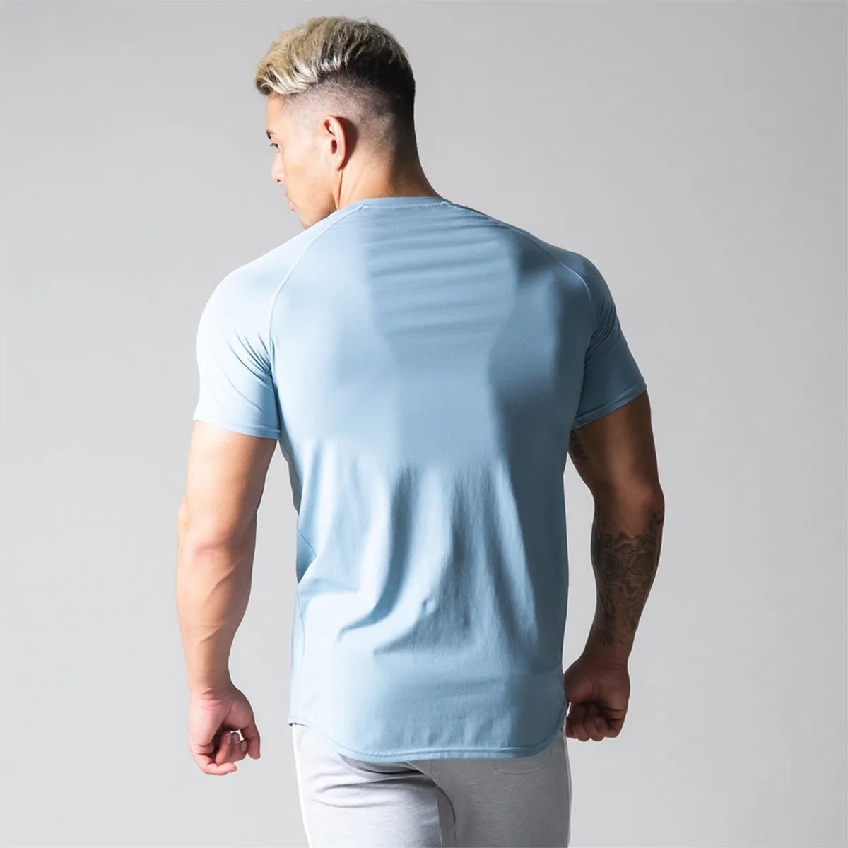Red Men’s Gym T-Shirt – Short Sleeve, Cotton
