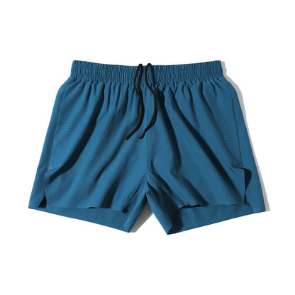 Men Sports Shorts Outdoor Zipper Pocket Joggers Running Shorts Mesh Quick Dry Training Fitness Five Pants Breathable Gym Shorts