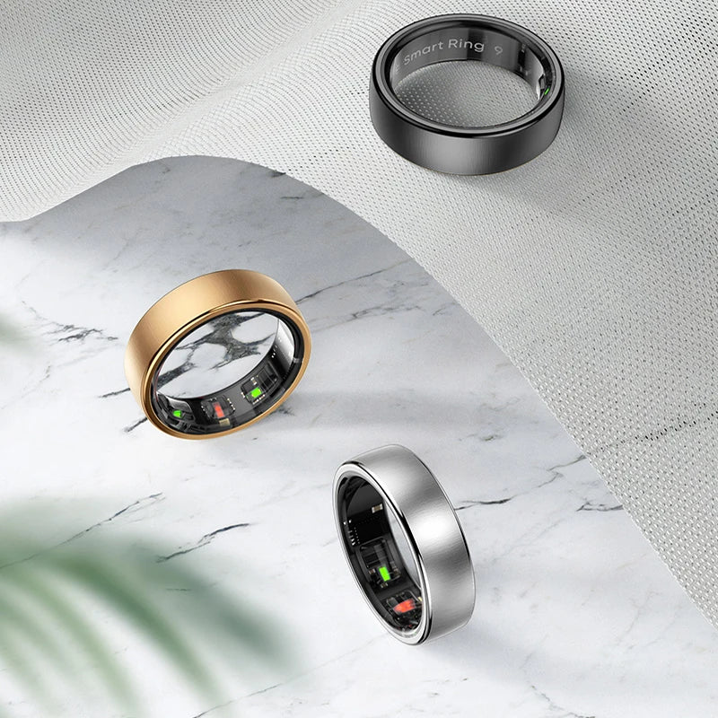 Smart Fitness Ring – Track Sleep, Heart Rate, SpO₂ & Temperature | 7-Day Battery