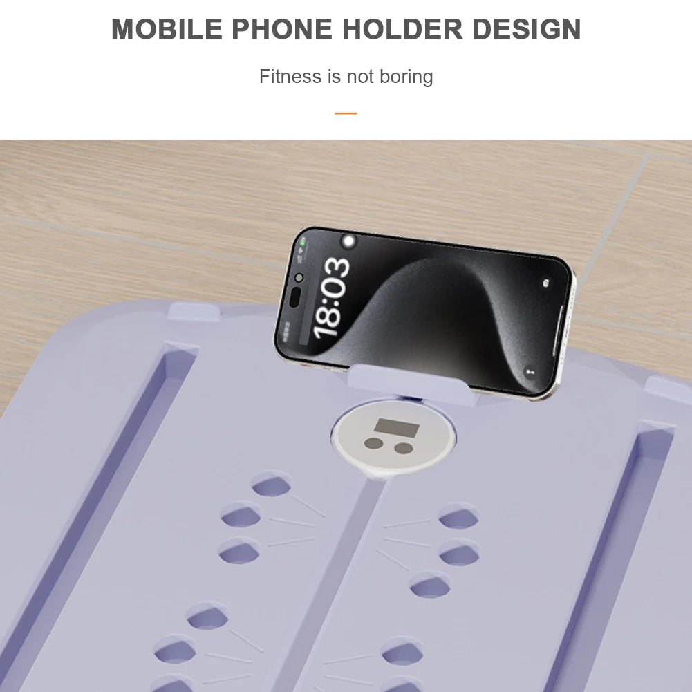 Multifunctional Fitness Board Abdominal Board Non Slip Workout Board with Phone Holder Push Up Board Home Gym Equipment