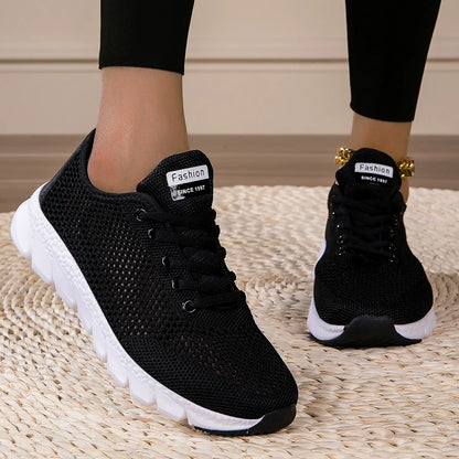2024 New cross-border large summer hollowed-out woven women's sports casual shoes light running shoes White shoes