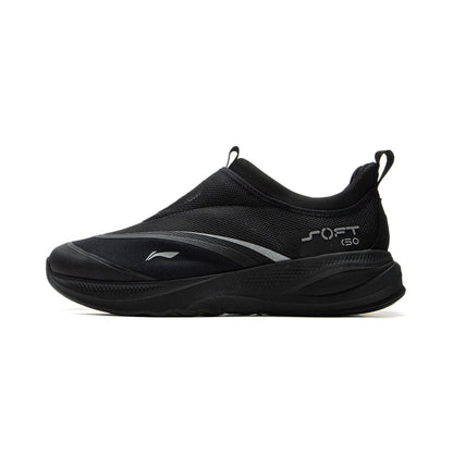Li-Ning Men SOFT GO 2 Walking Shoes COMFOAM Slip-on Soft Thick Heel LiNing Comfortable Wearable Sports Casual Shoes AGLV005
