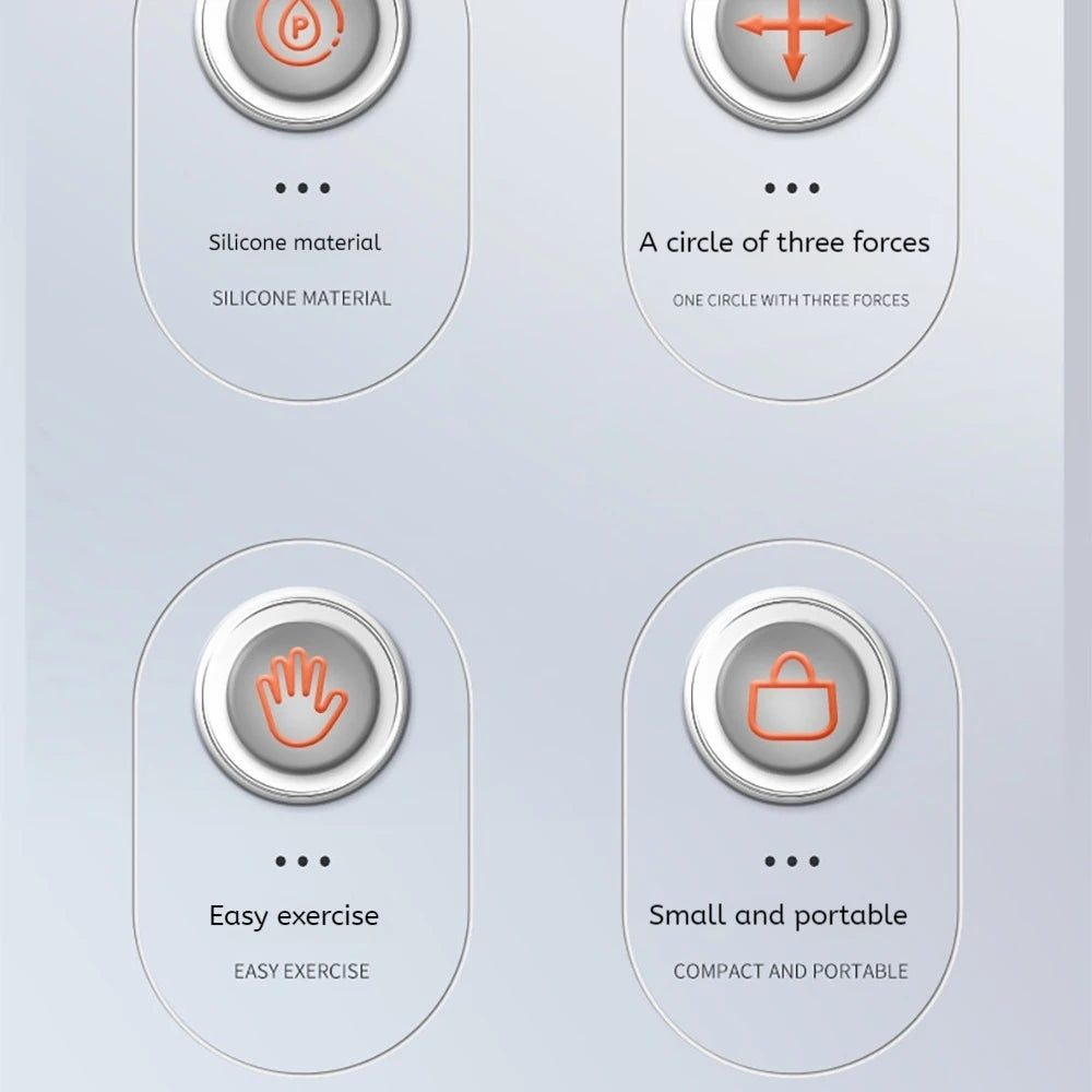 Octagonal Grip Ring 3-Level Resistance Silicone Hand Exerciser for Arm Strength Training Home Gym Fitness Equipment