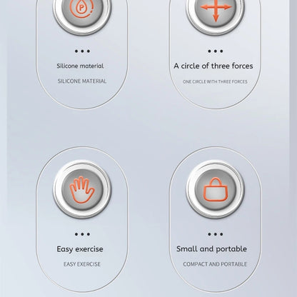 Octagonal Grip Ring 3-Level Resistance Silicone Hand Exerciser for Arm Strength Training Home Gym Fitness Equipment