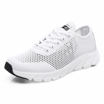 2024 New cross-border large summer hollowed-out woven women's sports casual shoes light running shoes White shoes