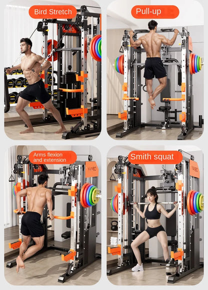 Longmen Frame Equipment, Home Smith Machine, Squat Bench, Multi-functional Fitness Equipment, Comprehensive Training Device