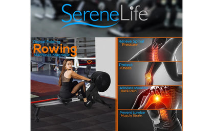 Smart Rowing Machine-Home Rowing Machine with Smartphone Fitness Monitoring App-Row Machine for Gym or Home Use-Rowin