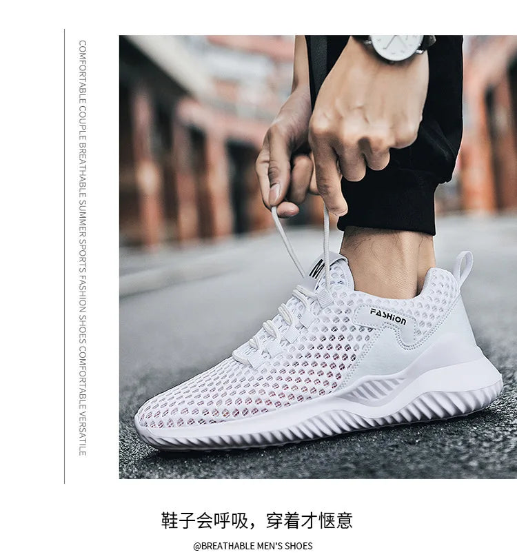 2025 Summer Men's Loafers Walking Mesh Breathable Summer Comfortable Casual Shoes Sneakers Zapatillas Hombre Men Running shoes