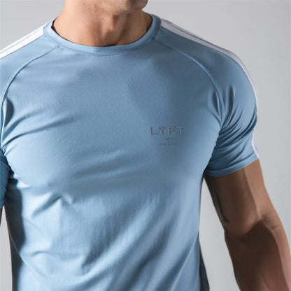 Red Men’s Gym T-Shirt – Short Sleeve, Cotton