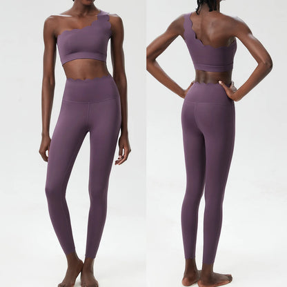 Women Two Pieces Fitness Yoga Set Buttery Soft Running Gym Suit Breathable Quick Dry Sportswear Female Strwetchy Workout Clothes