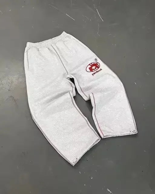 Embroidery Streetwear Men Clothing Fashion Hip Hop Men Pants Sweatpants Loose Casual Y2K Zipper Hip Joggers Men Trousers