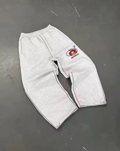 Embroidery Streetwear Men Clothing Fashion Hip Hop Men Pants Sweatpants Loose Casual Y2K Zipper Hip Joggers Men Trousers