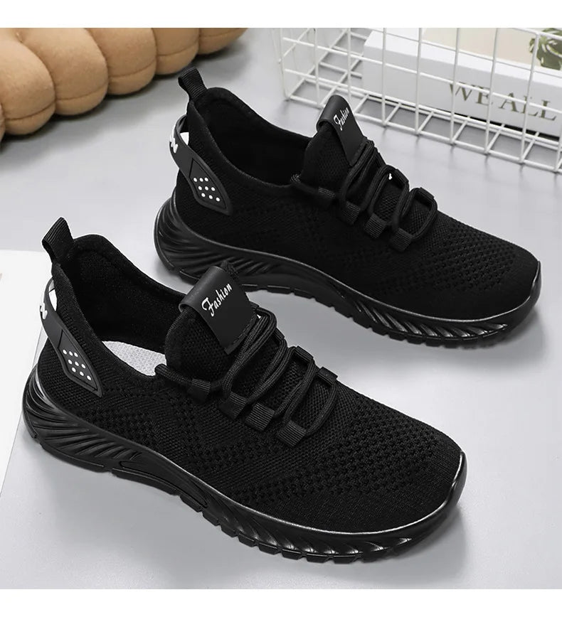 2025 Women's Shoes Summer Women's Shoes Flying woven casual shoes Comfortable breathable women's sneakers
