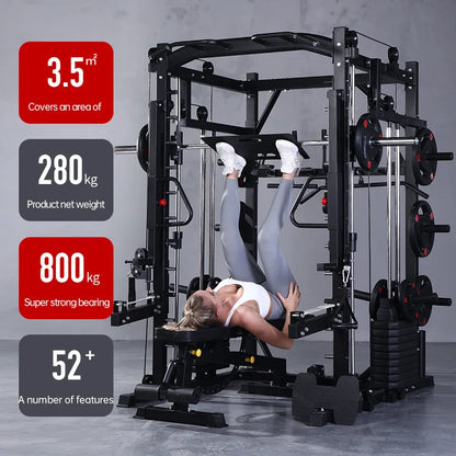 Smith Machine Comprehensive Training , Commercial Fitness Equipment, Squat and Push, Multi-functional Integrated Gantry