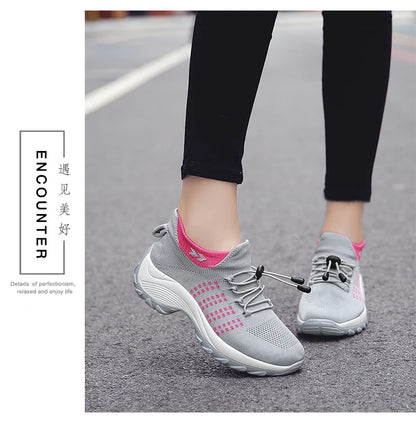 2024 Women Plus Size Shoes Summer Air Mesh Sport Aqua Shoes Outdoor Women's Quick Dry Water Shoes Sneakers Running Shoes 35-45