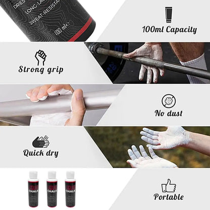 30/50/100ml Liquid Chalk Sports Magnesium Powder Fitness Weight Lifting Anti Slip Cream Grip WeightLifting Climbing Gym Sport